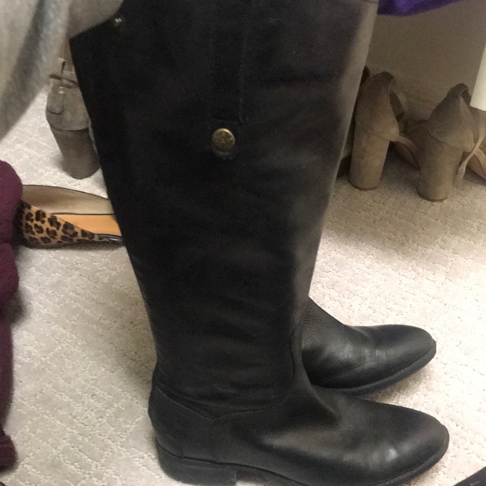 Sam Edelman Black Penny Riding Boots Wide Calf 9